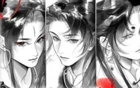 王富鸡古风黑白水墨线稿头像（高清画质带课件笔刷）