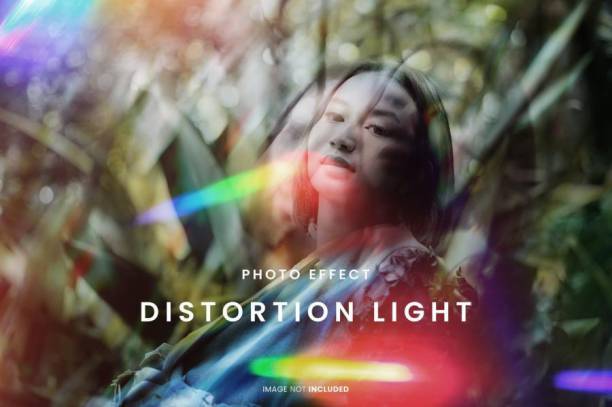 PS动作-将照片处理成失真光照效果PSD滤镜模板