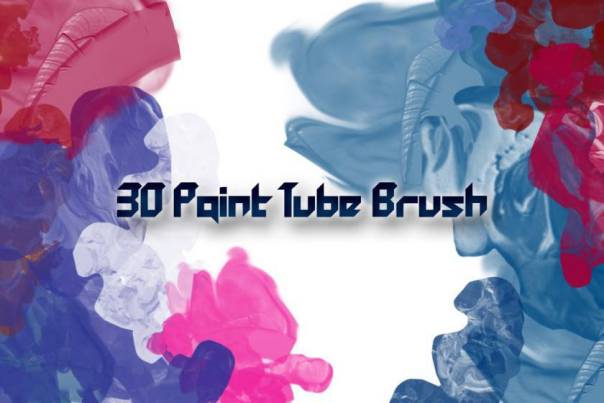 PS笔刷-油漆涂料绘画效果纹理PS笔刷素材