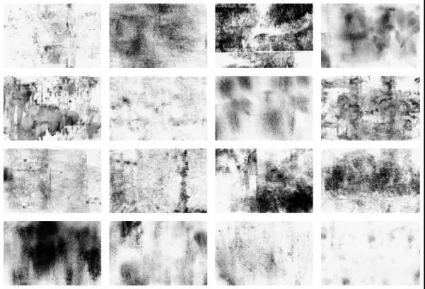 PS笔刷-粗糙狂野颓废喷墨水墨风黑白底PS笔刷