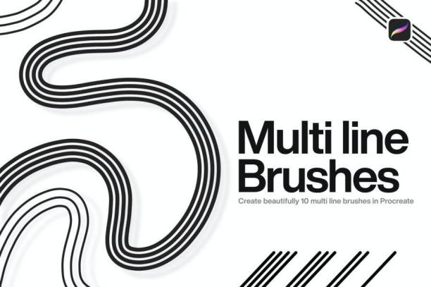 Procreate笔刷-10款多线条画笔笔刷素材
