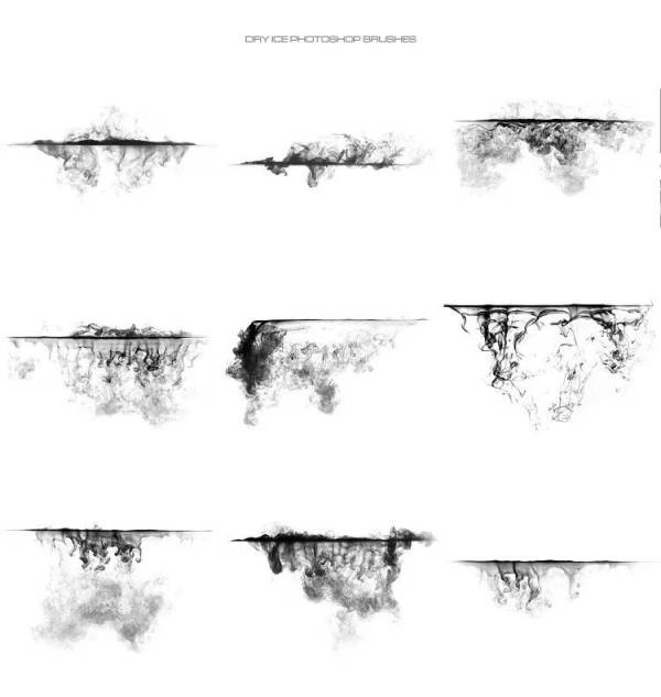 PS笔刷-干冰浓烈烟雾云雾Photoshop笔刷