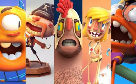 绘画资源-PS绘制3D卡通形象视频教程