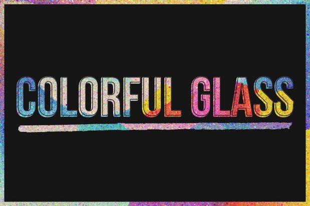 背景素材-抽象彩色玻璃纹理背景图片素材