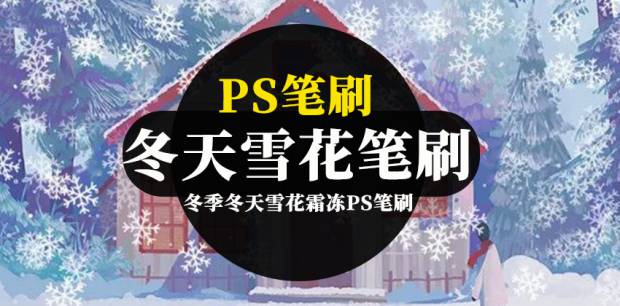 PS笔刷-冬季冬天雪花霜冻PS笔刷AI笔刷合集下载