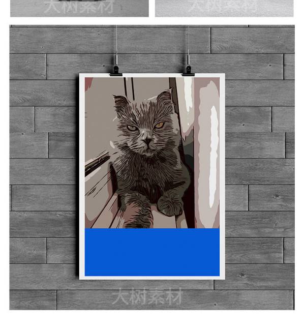 样机模板-海报场景展示智能样机效果图psd源文件贴图提案VI设计素材模版