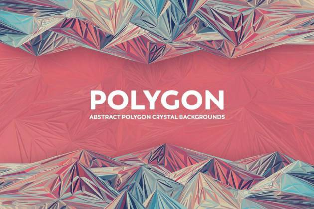 背景素材-3D立体抽象多边形水晶图形背景图素材