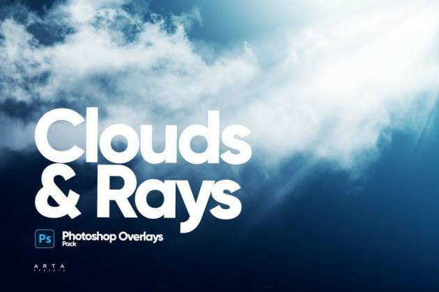 背景素材-云层云朵和光线叠加效果背景图片素材