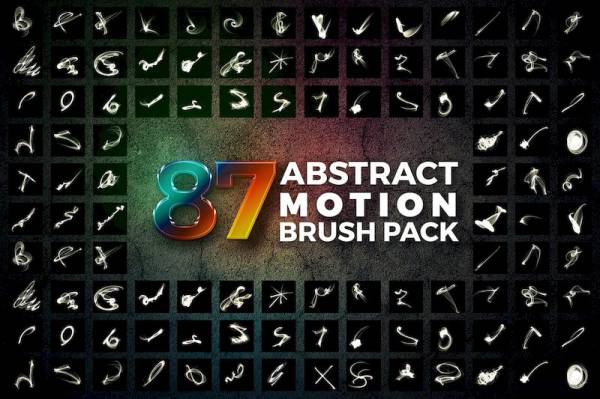PS笔刷-87款抽象烟雾PS画笔笔刷下载合集