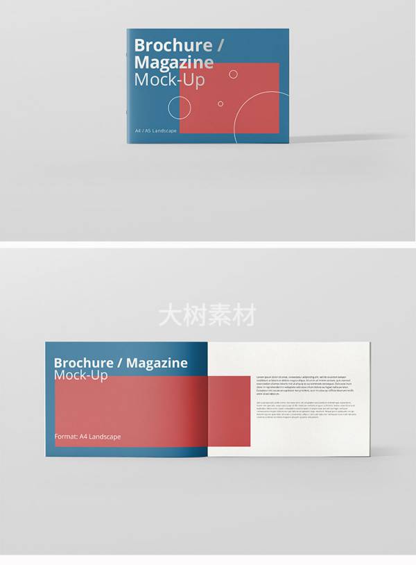 样机模板-宣传册画册杂志封面设计VI展示效果图PSD样机智能贴图模板素材