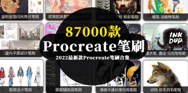 Procreate笔刷-87000款2022最新款Procreate笔刷合集