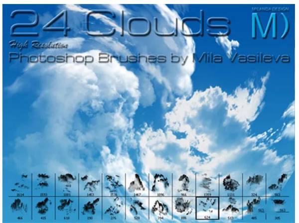 PS笔刷-PS笔刷手绘抽象书法毛笔水墨素材包