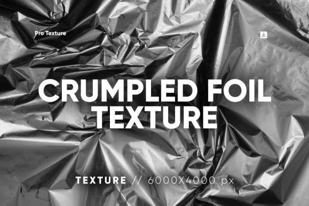 背景素材-皱巴巴褶皱铝箔质感背景图片素材