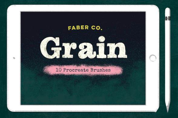 Procreate笔刷-颗粒感纹理笔刷素材资源