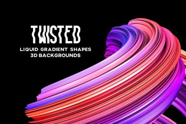 背景素材-3D液态科技动感抽象纹理背景素材