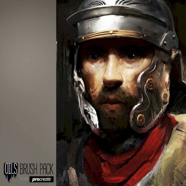 Procreate笔刷-复古油画厚涂笔刷素材下载