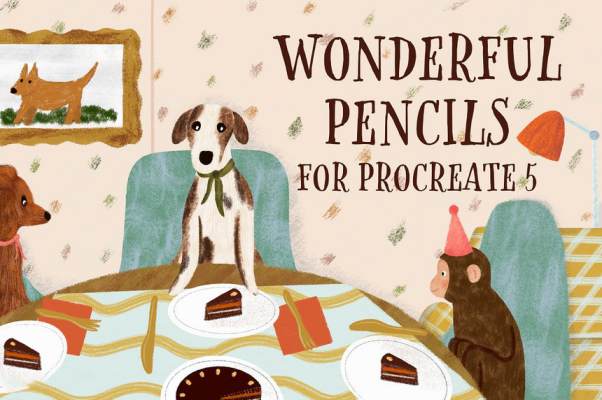 Procreate笔刷-彩色铅笔涂鸦手绘笔刷素材资源