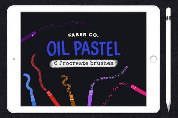 Procreate笔刷-油画棒画笔纹理笔刷素材资源