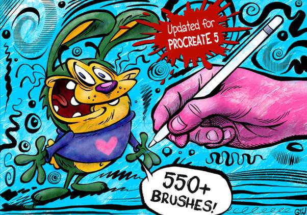 Procreate笔刷-水彩墨水颜料漫画笔刷集合包