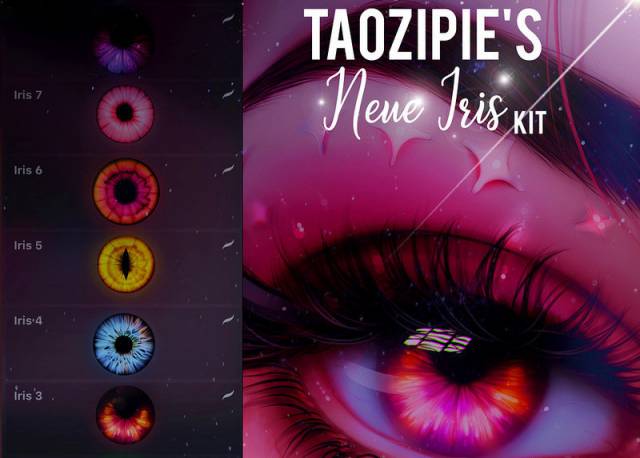 Procreate笔刷-笔刷资源-彩色虹膜Procreate, PS笔刷和PNG素材合集