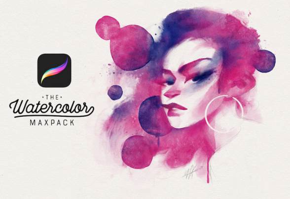 Procreate笔刷-水彩墨水铅笔污渍飞溅画笔笔刷资源