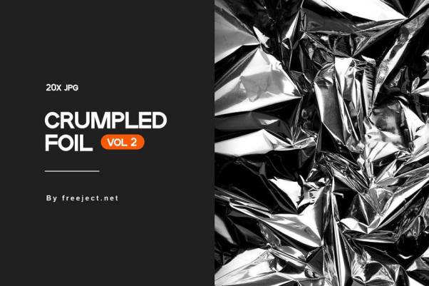 背景素材-褶皱银箔纹理背景图片素材