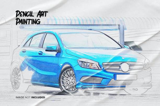 PS动作-铅笔艺术绘画照片效果PSD图层样式模板