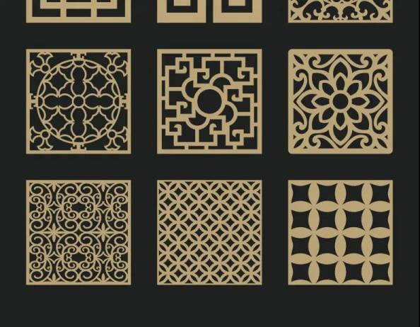 PNG素材-中式古典纹样免抠传统png装饰花纹EPS素材