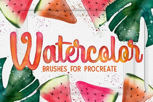 Procreate资源-水彩效果油漆飞溅笔刷资源下载