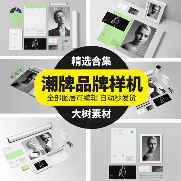 PS插件-服饰潮牌服装品牌VI智能贴图样机效果LOGO展示PSD设计素材模板