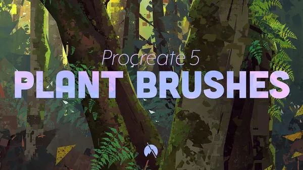 Procreate资源-植物树叶图案纹理笔刷素材资源