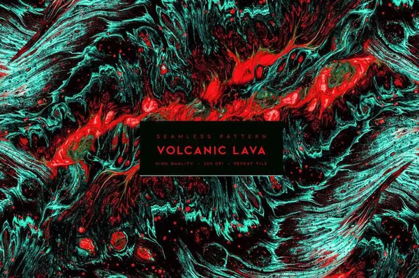 背景素材-火山熔岩图案无缝拼接PS背景图素材