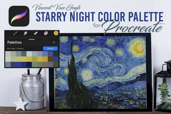 Procreate资源-大师系列油画写生画笔及色卡笔刷资源VanGogh