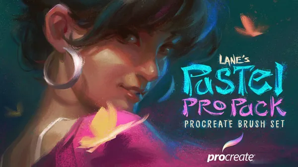 Procreate资源-彩色粉笔画笔效果笔刷素材资源