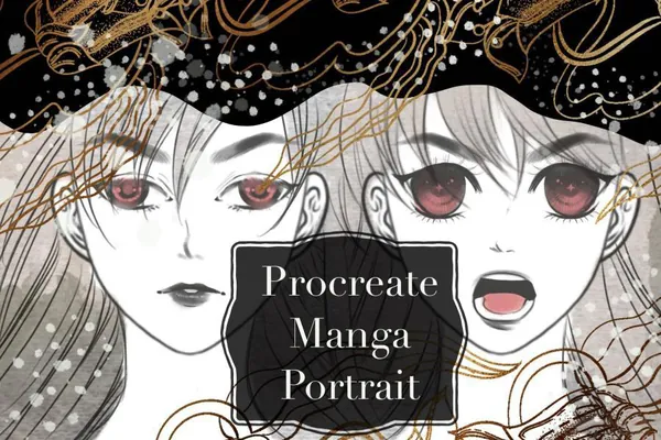 Procreate资源-日式手绘漫画风格肖像笔刷素材