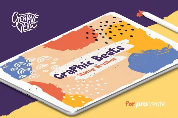Procreate资源-涂鸦绘画飞溅画笔笔刷资源下载