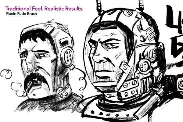 Procreate笔刷-水墨画水性画笔效果Procreate笔刷素材下载