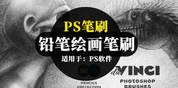 PS笔刷-高端铅笔素描绘画PS笔刷资源下载