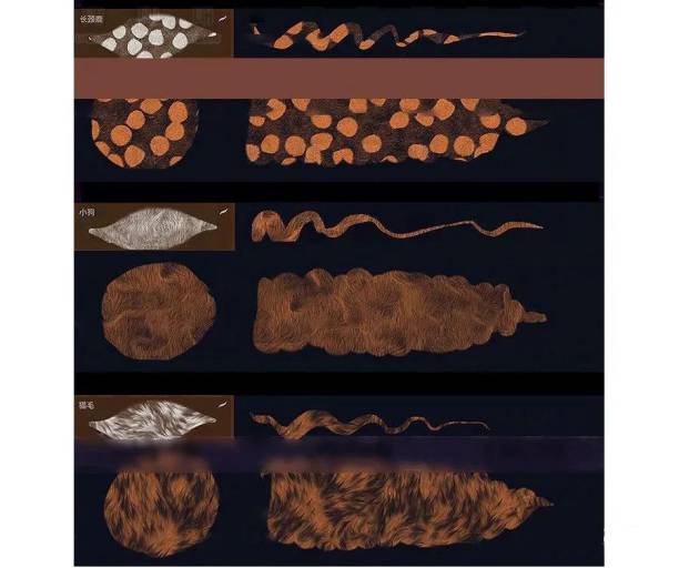 PS笔刷-31款毛茸茸动物毛发笔刷
