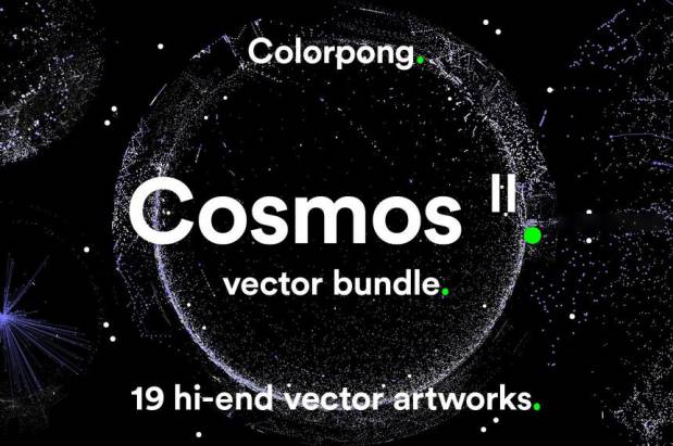 背景素材-抽象未来感的太空/科幻/宇宙星球粒子的矢量背景图素材