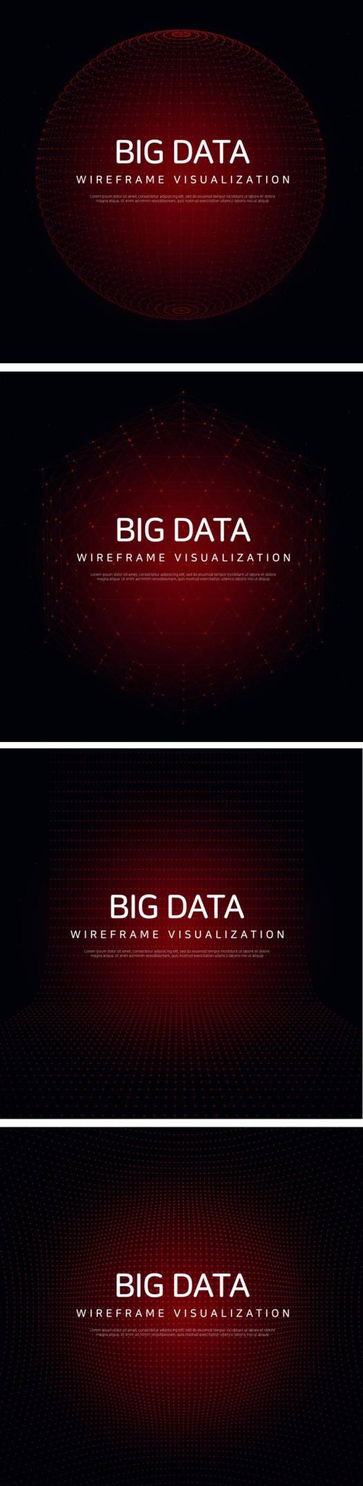 背景素材-高清科技感网络线条圆环科幻炫光效背景图片PSD分层设计素材