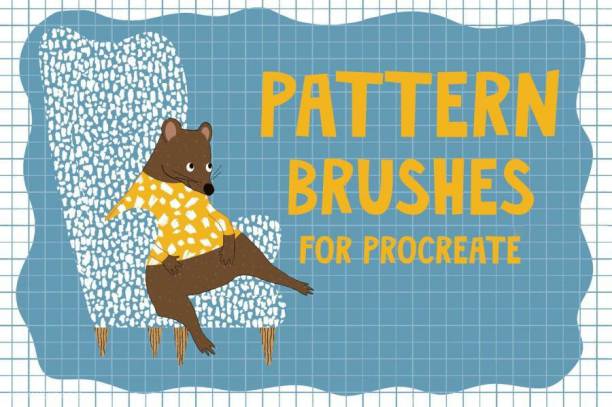 Procreate笔刷-无缝拼接纹理背景图案笔刷素材下载