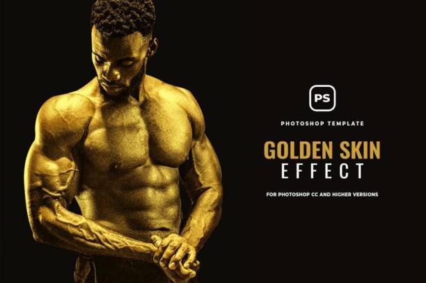 PS动作-将照片处理成金色皮肤效果PSD滤镜模板