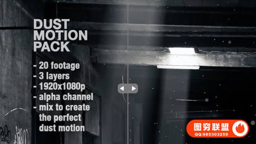 [视频素材]20个粉尘粒子尘埃飘舞视频叠加动画 Dust Motion – Organic
