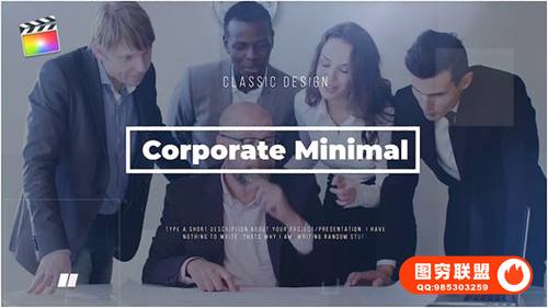 [FCPX插件]12组公司企业商务会议业务图文介绍场景包装动画 Corporate Min