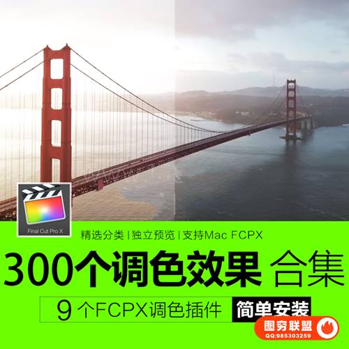[FCPX插件]2020最全FCPX调色插件合集！9套插件300+调色效果 小清新婚礼朦胧