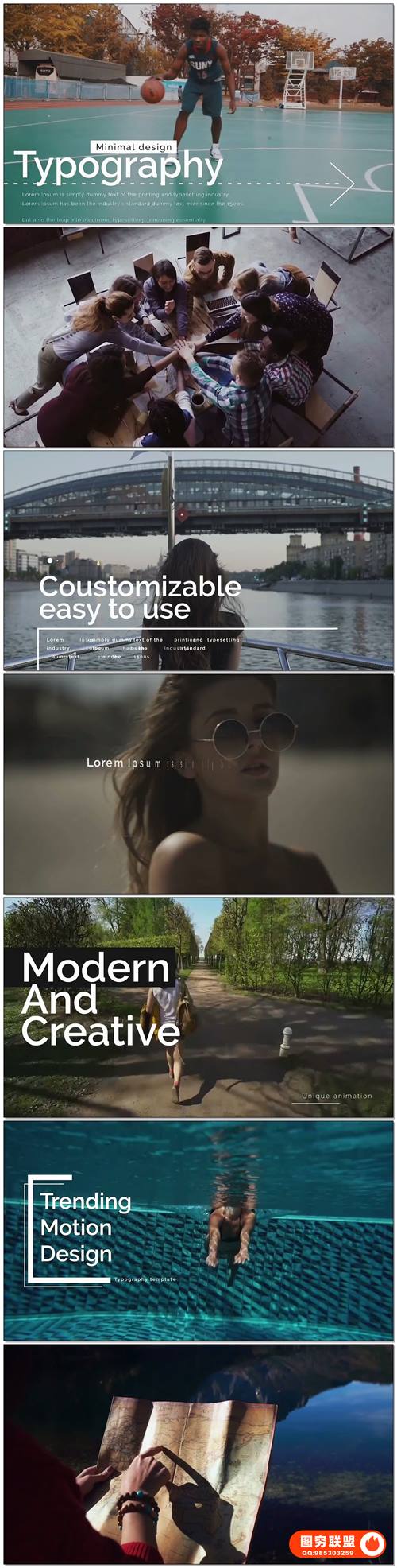 [FCPX插件]20种Vlog现代简洁文字大标题排版设计动画 Essential Titl