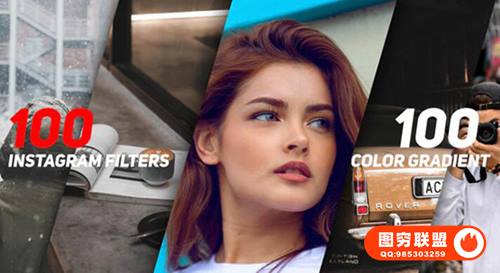 [FCPX插件]100种电影流行幻想旅行复古黑白调色预设 Instagram Filter