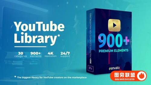 [PR模板]900种时尚文字标题动画视频无缝转场预设 Youtube Pack – Tra