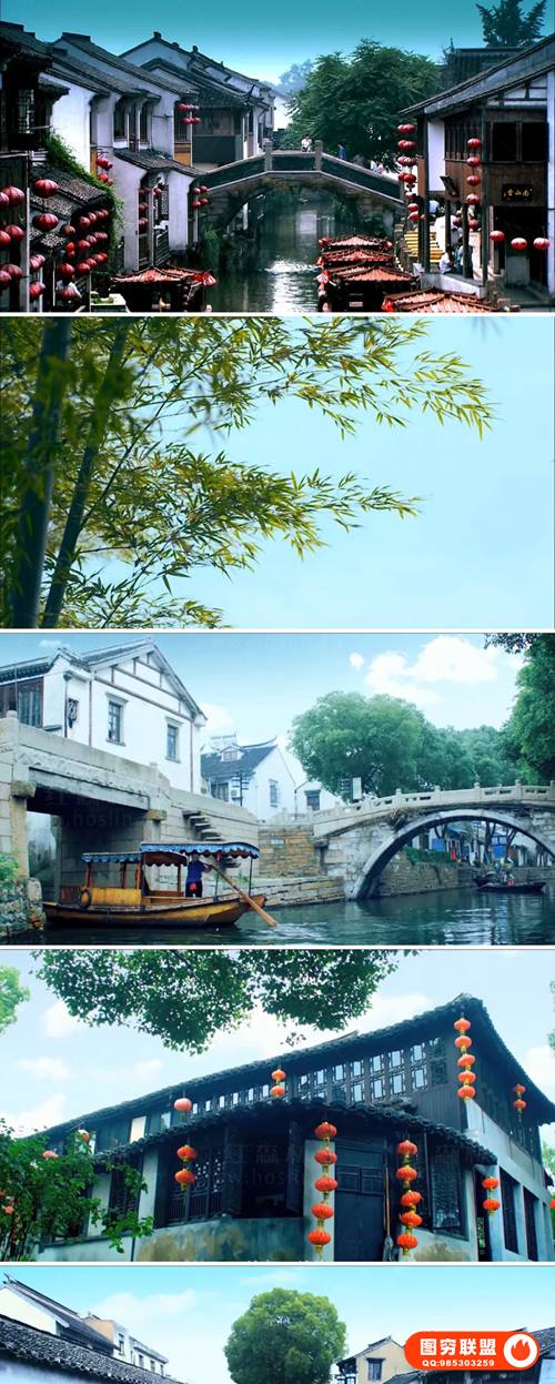 [视频素材]江南古镇小桥流水人文风景旅游纪录片宣传设计视频素材